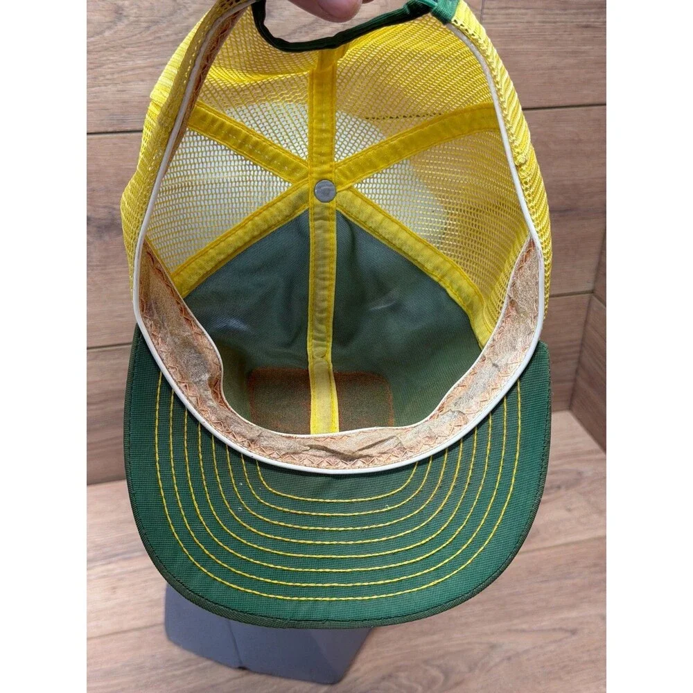 John Deere Trucker Snapback Mesh Hat Louisville Mfg. Co. USA Made - Vintage